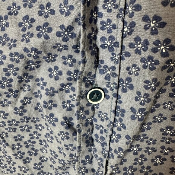 HERITAGE REPORT COLLECTION Floral Short Sleeve Button Down Size Large Slim Fit - Picture 6 of 11